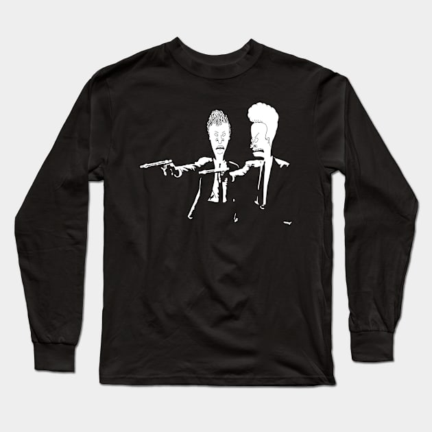 Beavis And Butthead Pulp Fiction Long Sleeve T-Shirt by Nova5